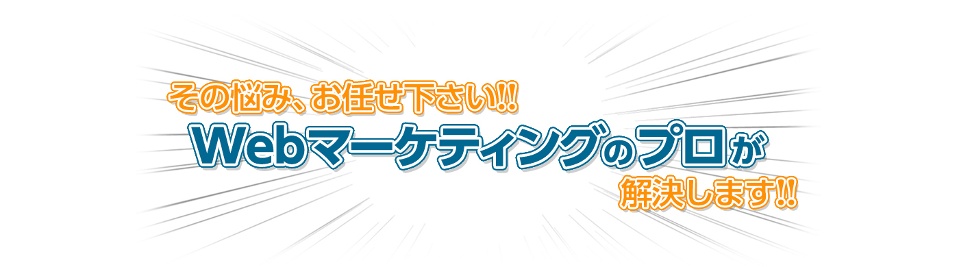 WEBマーケティングのプロが解決します!!