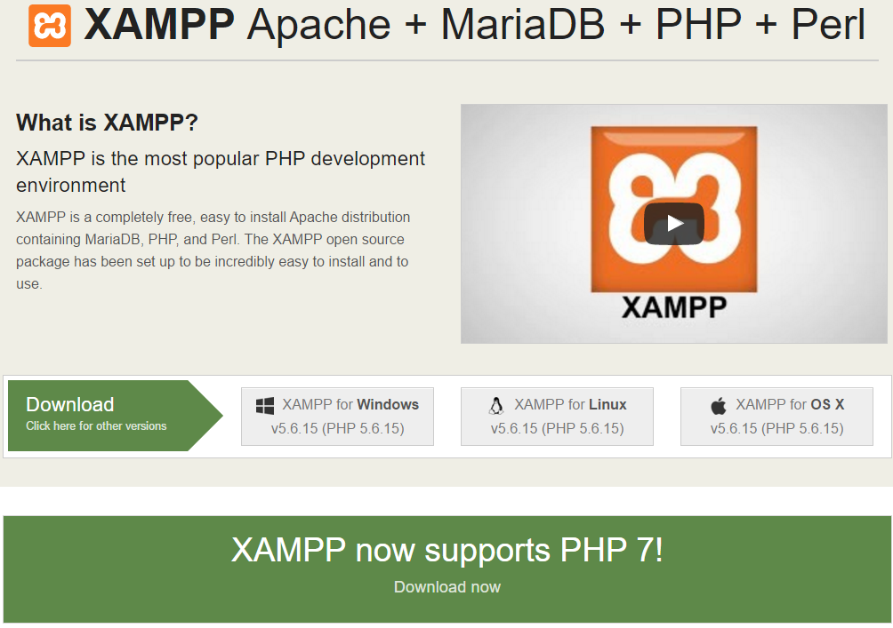 XAMPPがPHP7に対応してました！